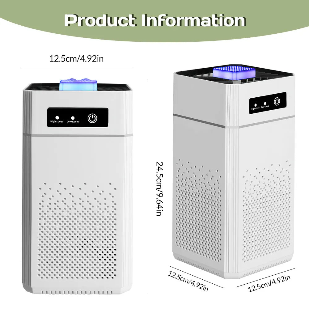 HEPA Air Purifier 360 Degree Intake Low Noise USB Powered