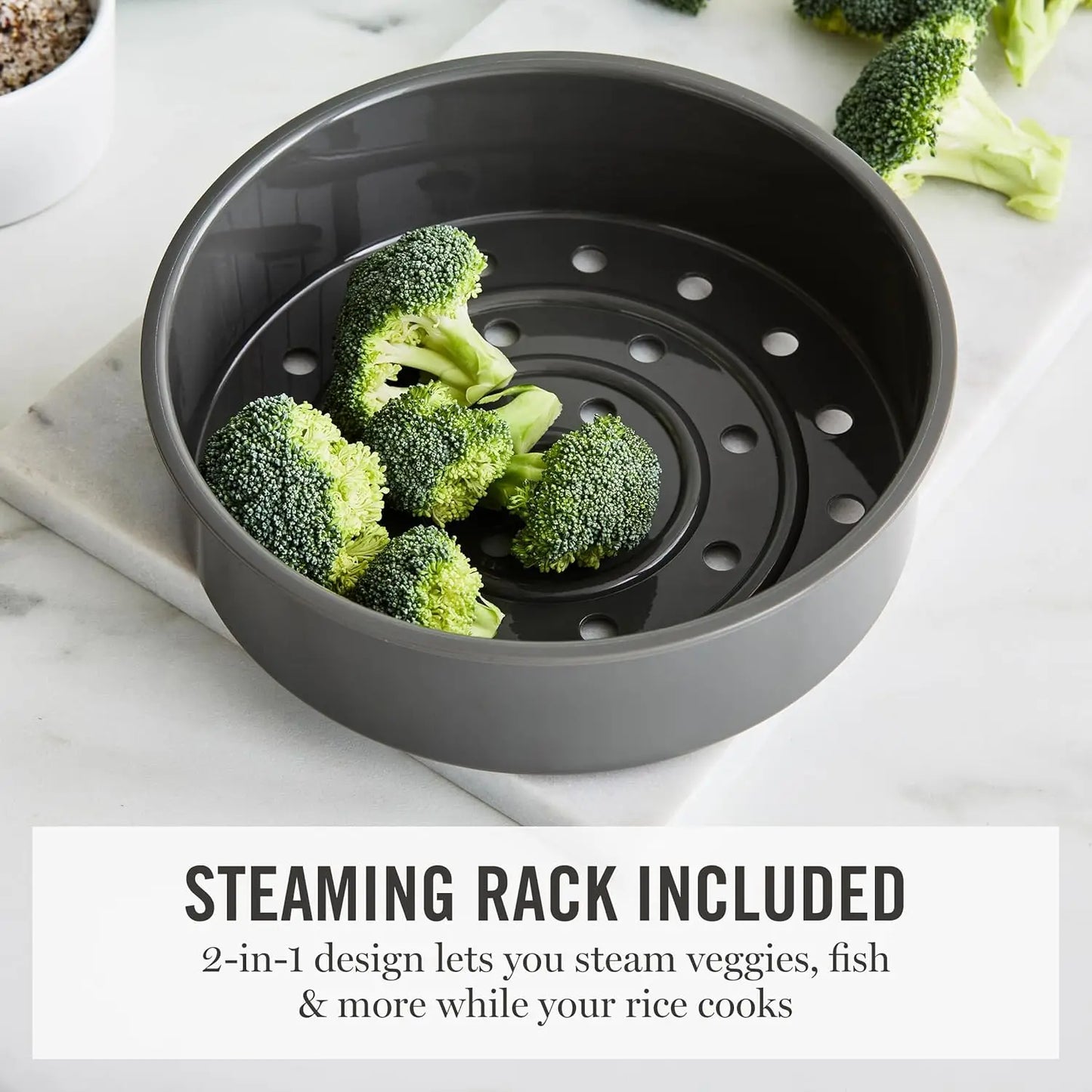 Rice Cooker With Fuzzy Logic Ceramic Nonstick Steamer