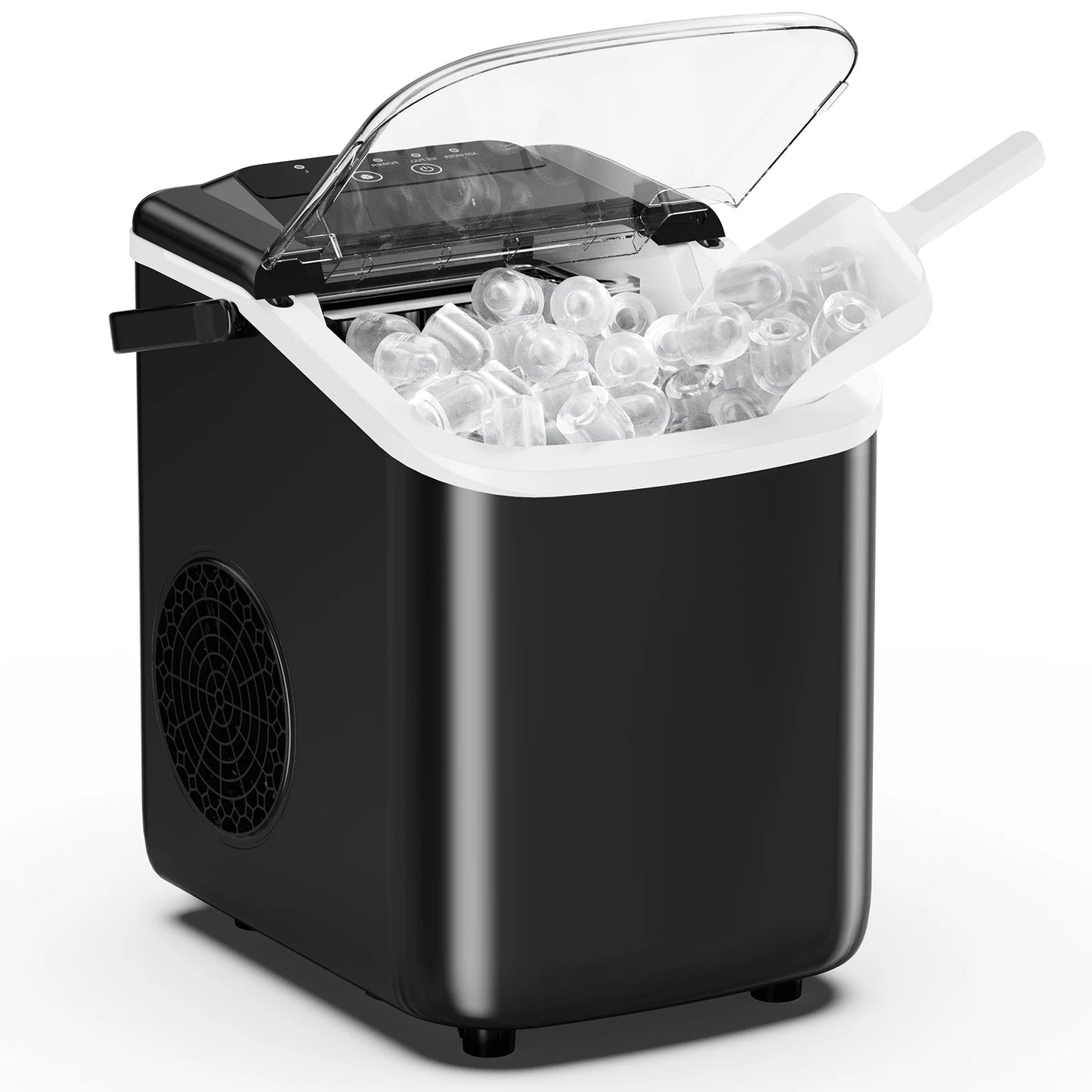 Portable Countertop Ice Maker With Scoop Basket And Handle