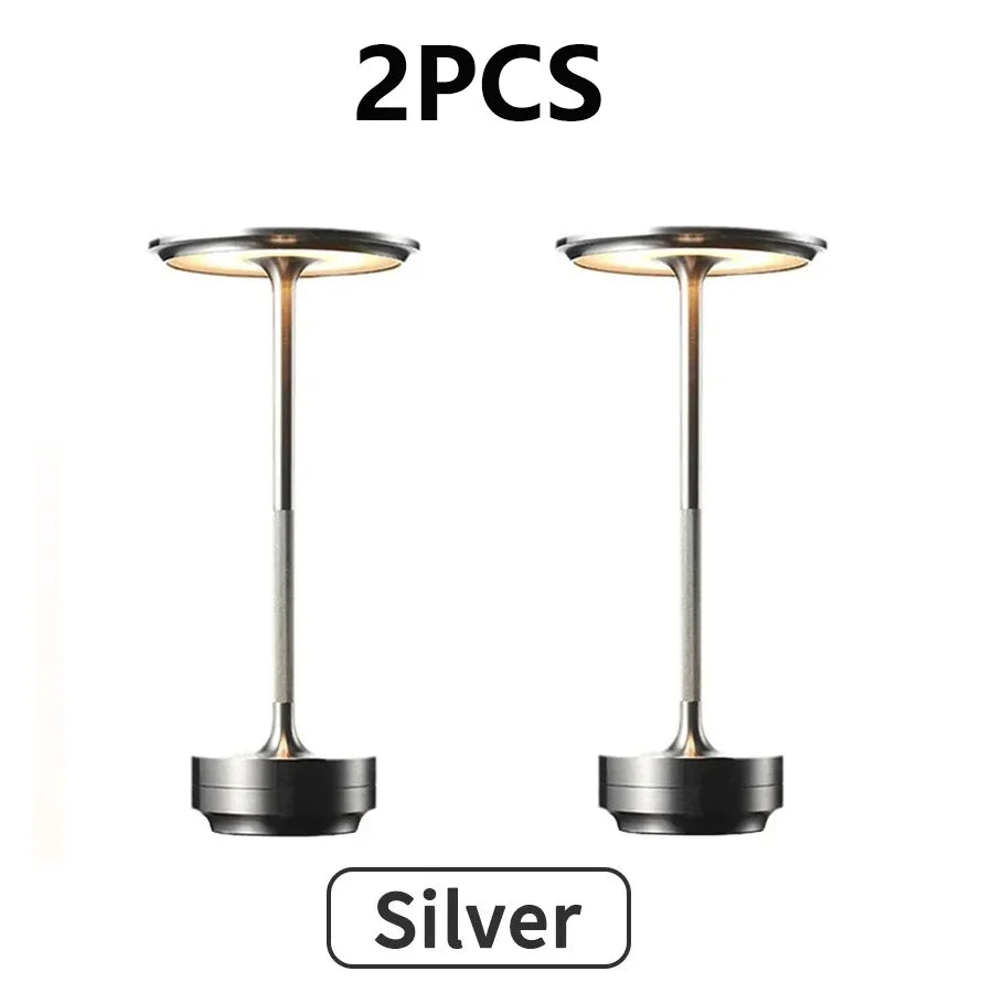 HPH LED Desk Lamp USB Touch Dimming Night Light Aluminum