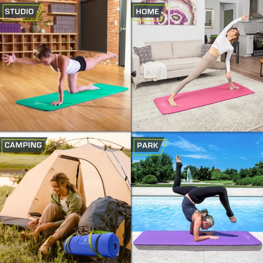 Natural Rubber Extra Thick Yoga And Pilates Mat For Fitness