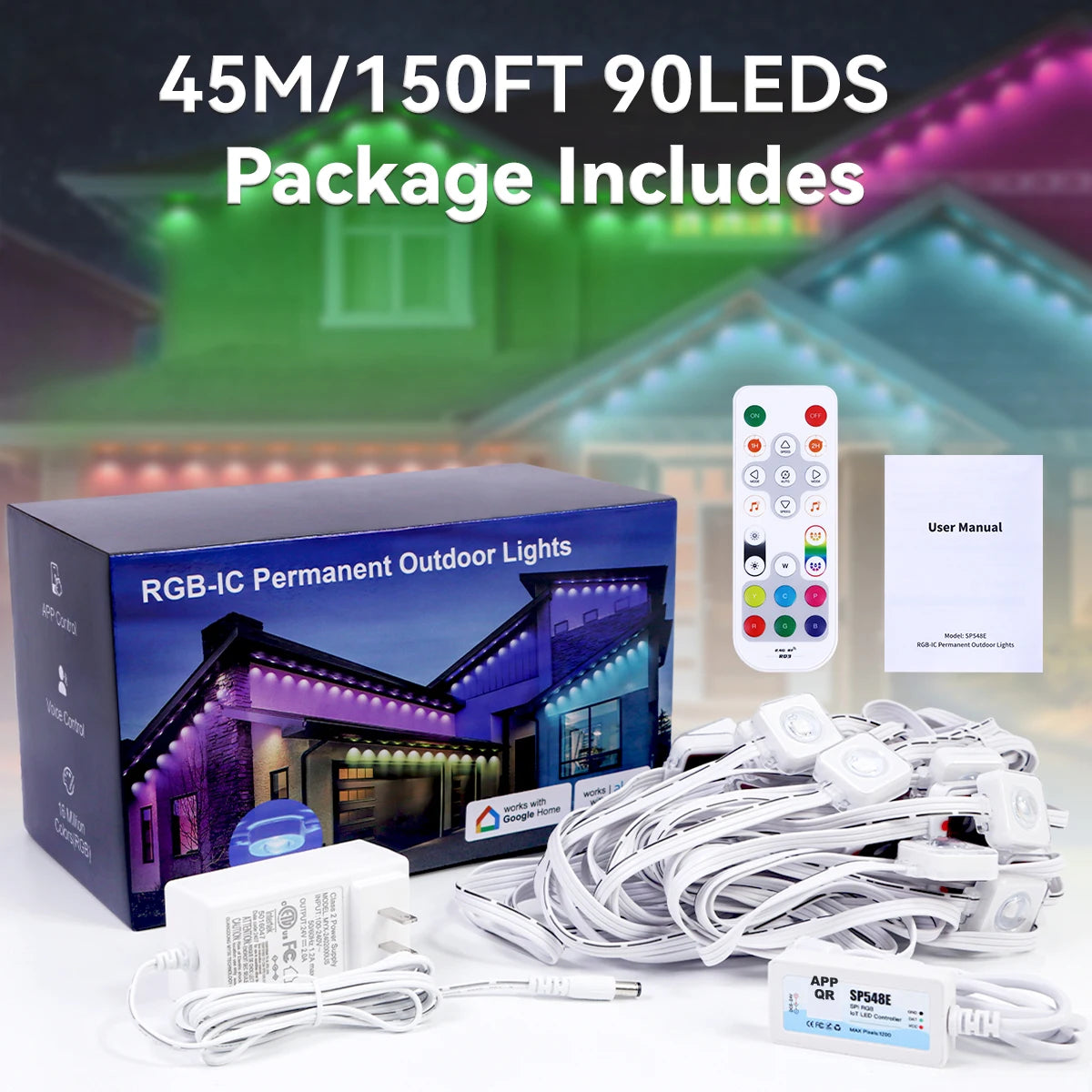 Aiopp Smart RGB Outdoor Lights With 72 Scene Modes IP67
