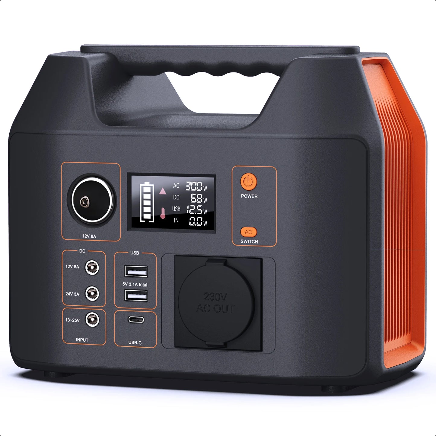 SinKeu Portable Solar Power Station 300W 110-230V LiFePO4 Battery