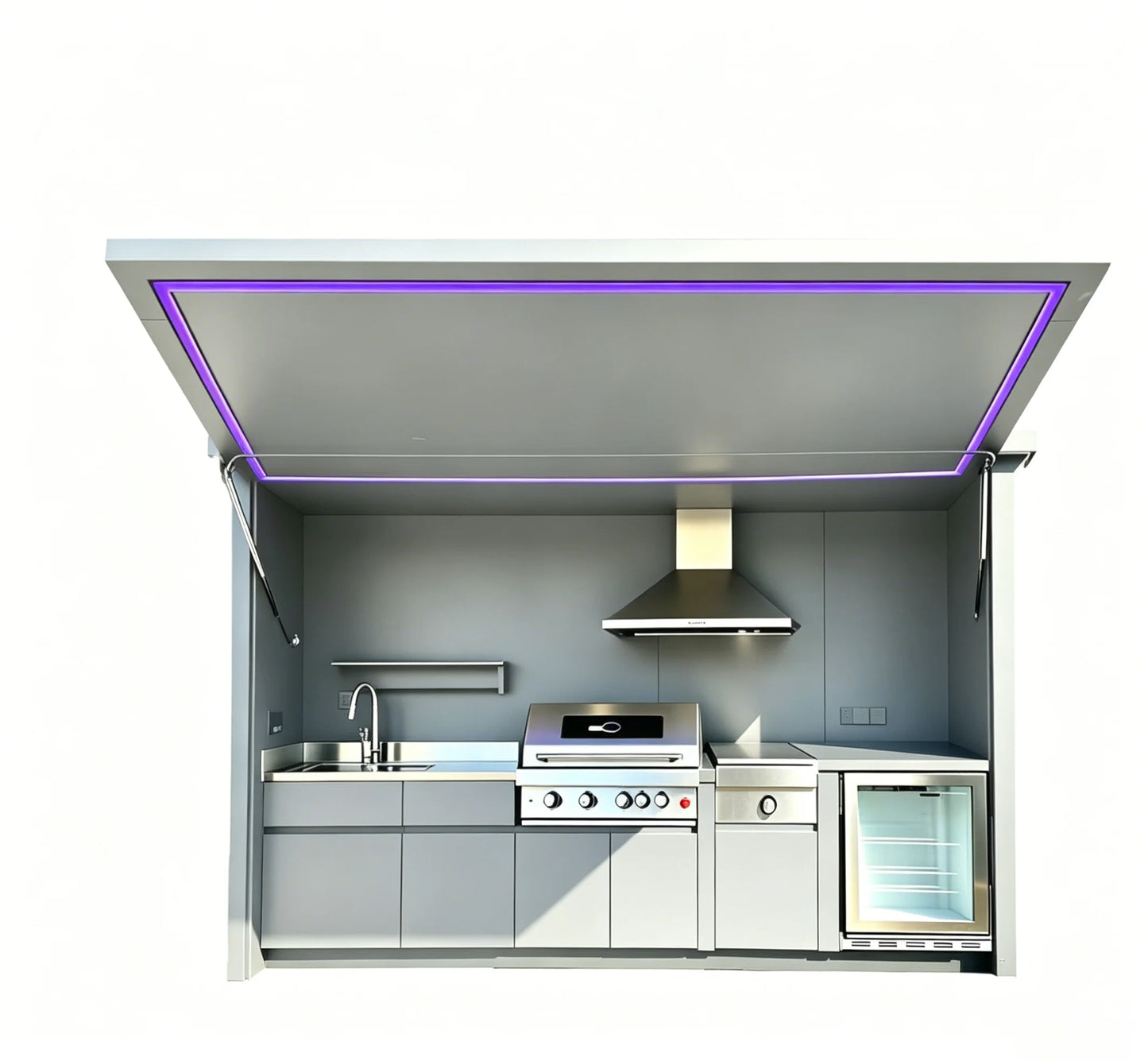 Outdoor Kitchen Cabinet 304 Stainless Steel Fully Equipped