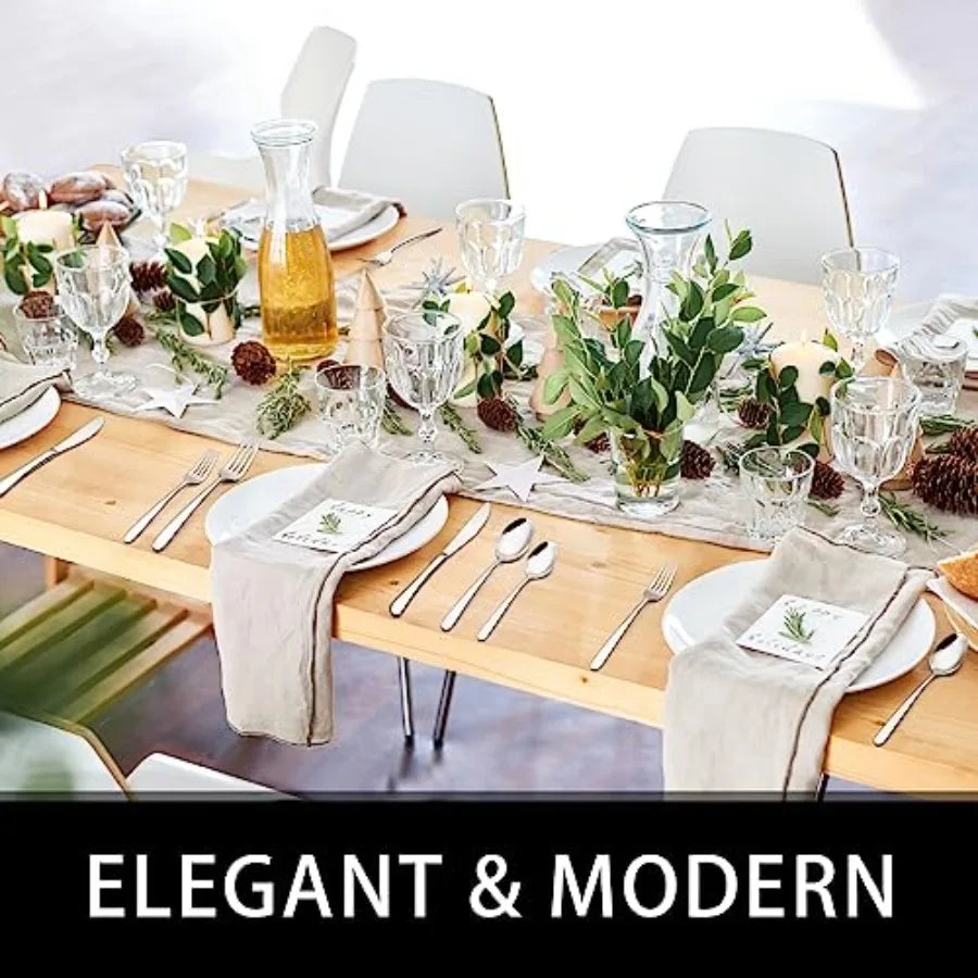 Stainless Steel Flatware Set For Eight With Organizer