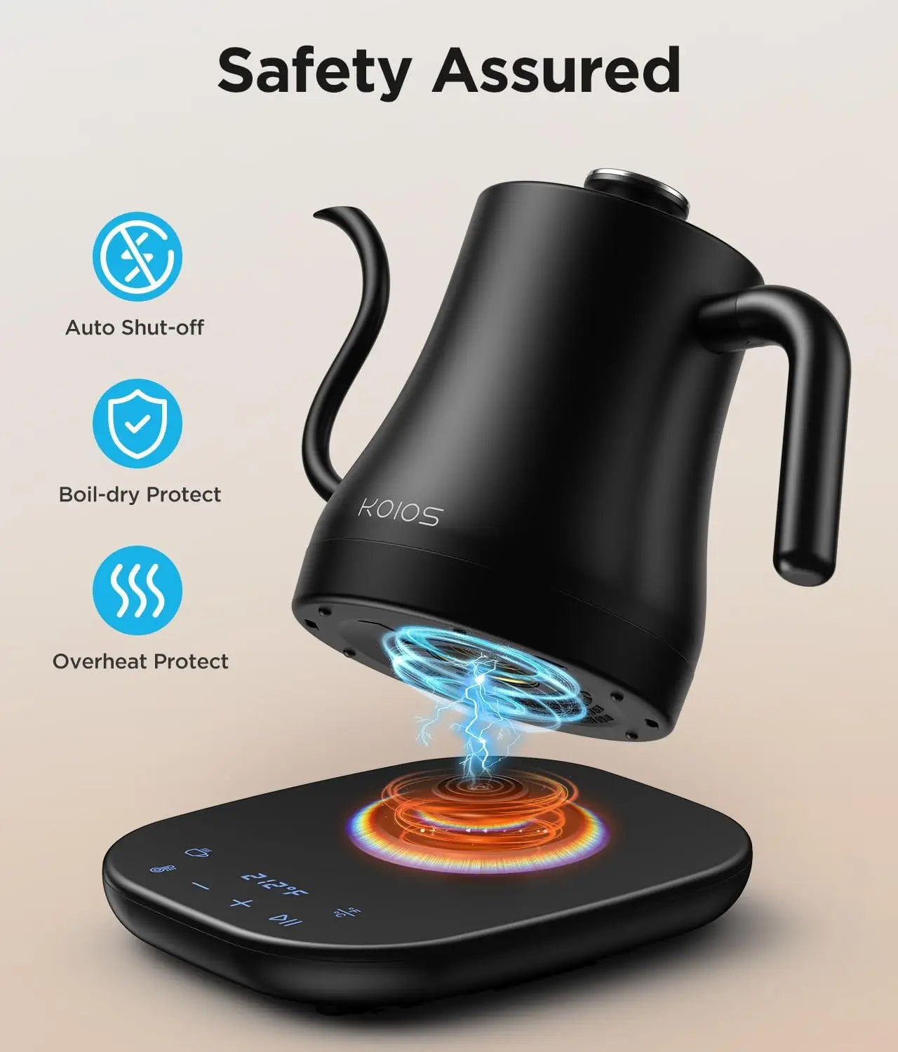 Gooseneck Electric Kettle With Precise Temperature Control And Quiet Operation