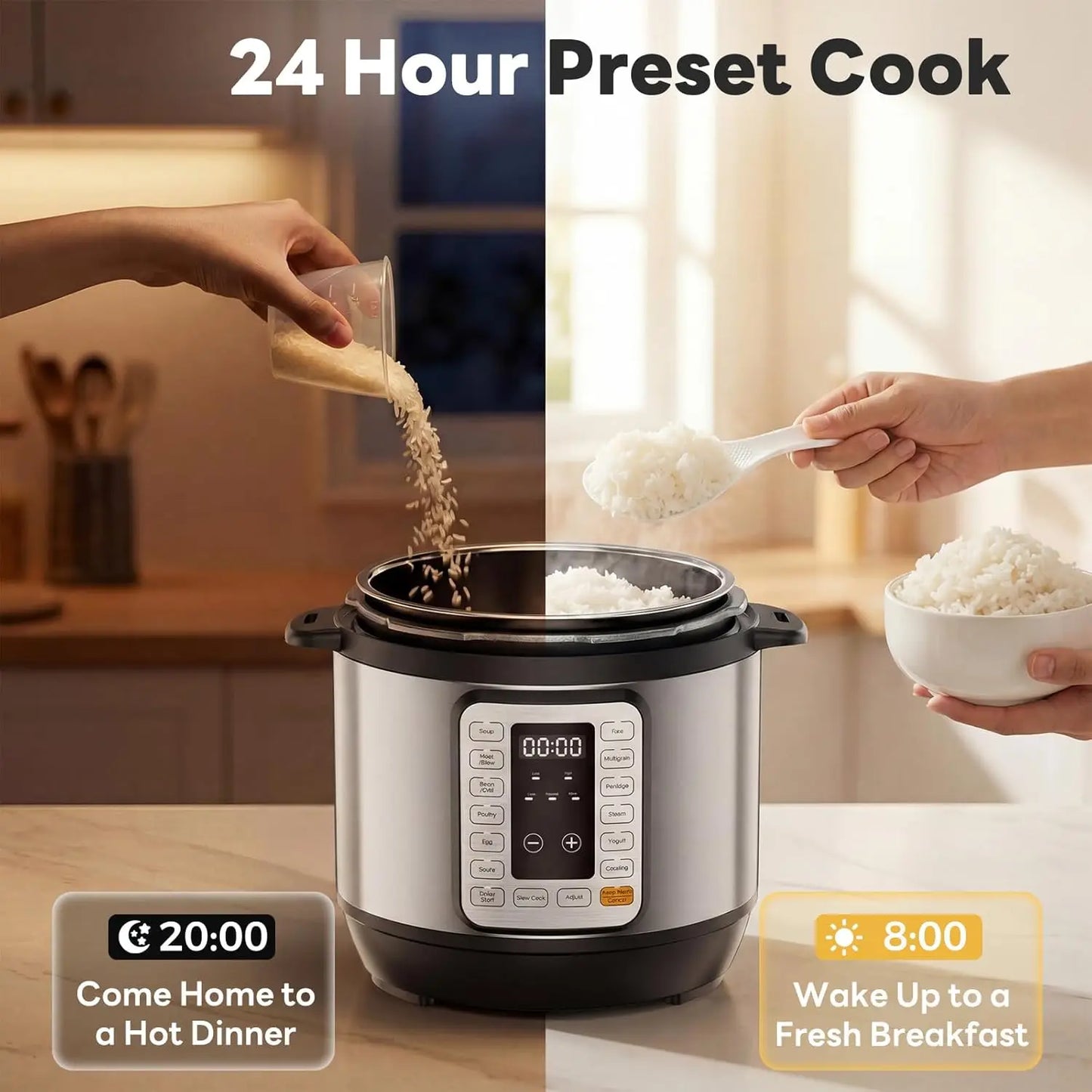 Electric Pressure Cooker 16-In-1 Multi Cooker With Ceramic Pot Yogurt Maker