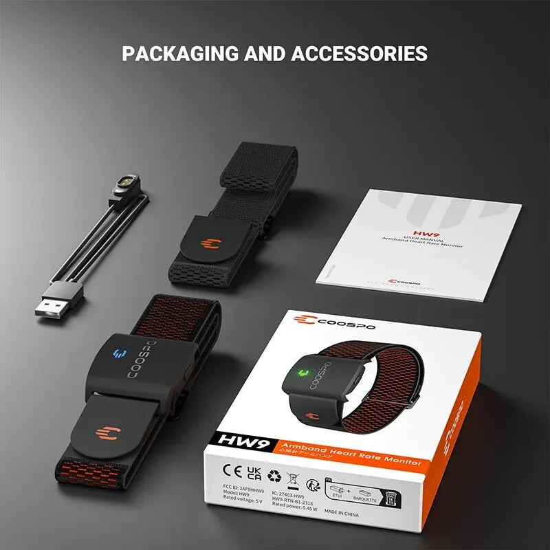 COOSPO HW9 Armband Heart Rate Monitor Calorie Tracker For Cycling