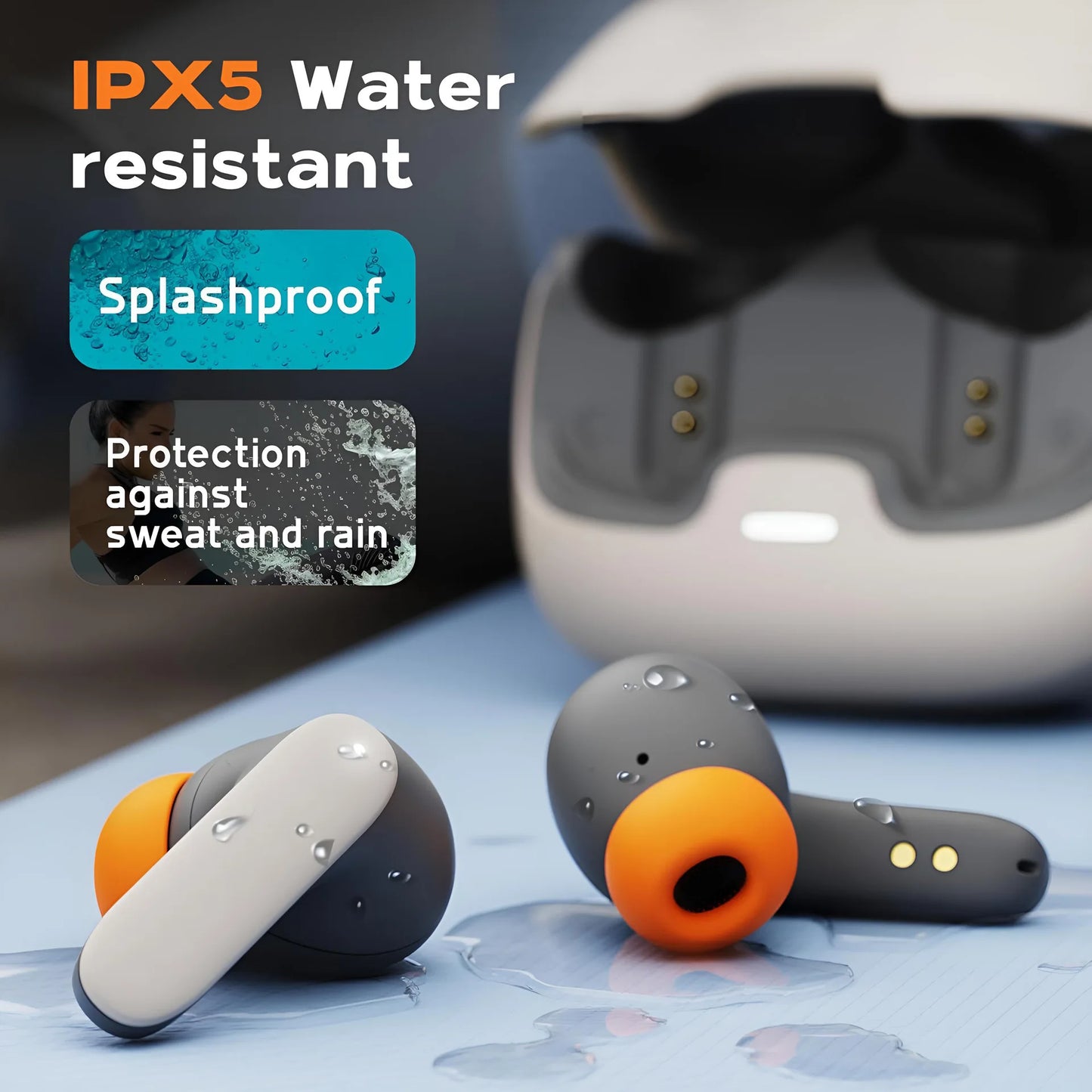 TWS Wireless Earphones With ENC Noise Cancellation And Dual Microphones