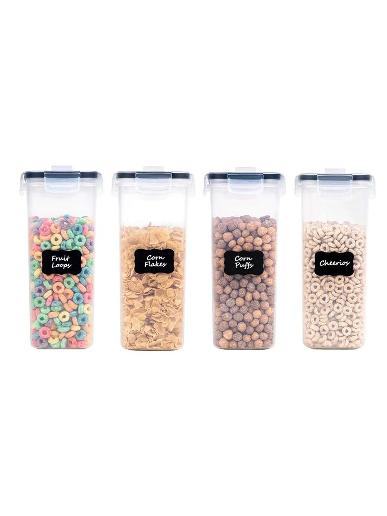 4 Piece Large Food Storage Containers With Lids Airtight