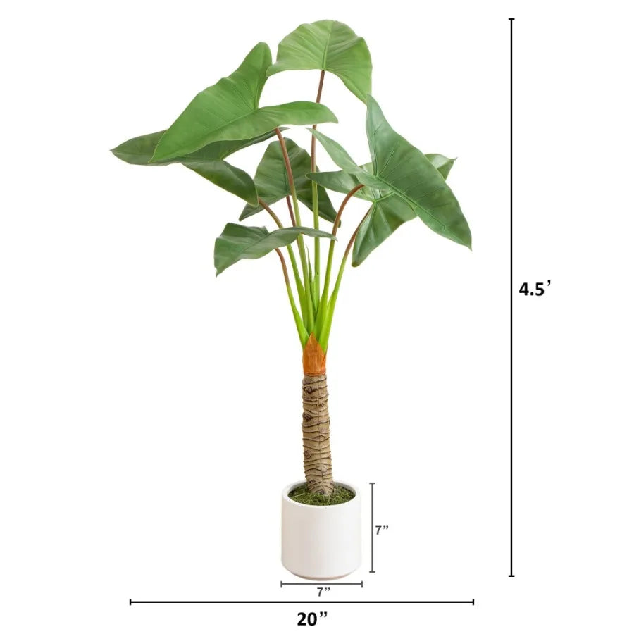 Philodendron Artificial Plant With Planter For Indoor Decor