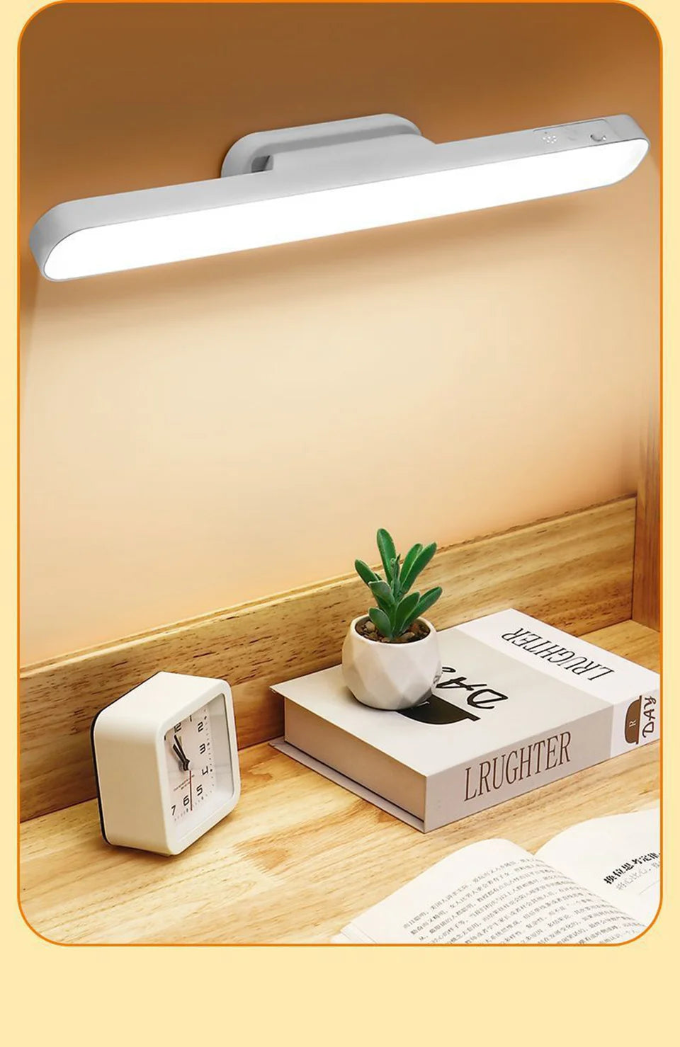 Remote LED Desk Lamp Magnetic Hanging Night Light USB Rechargeable
