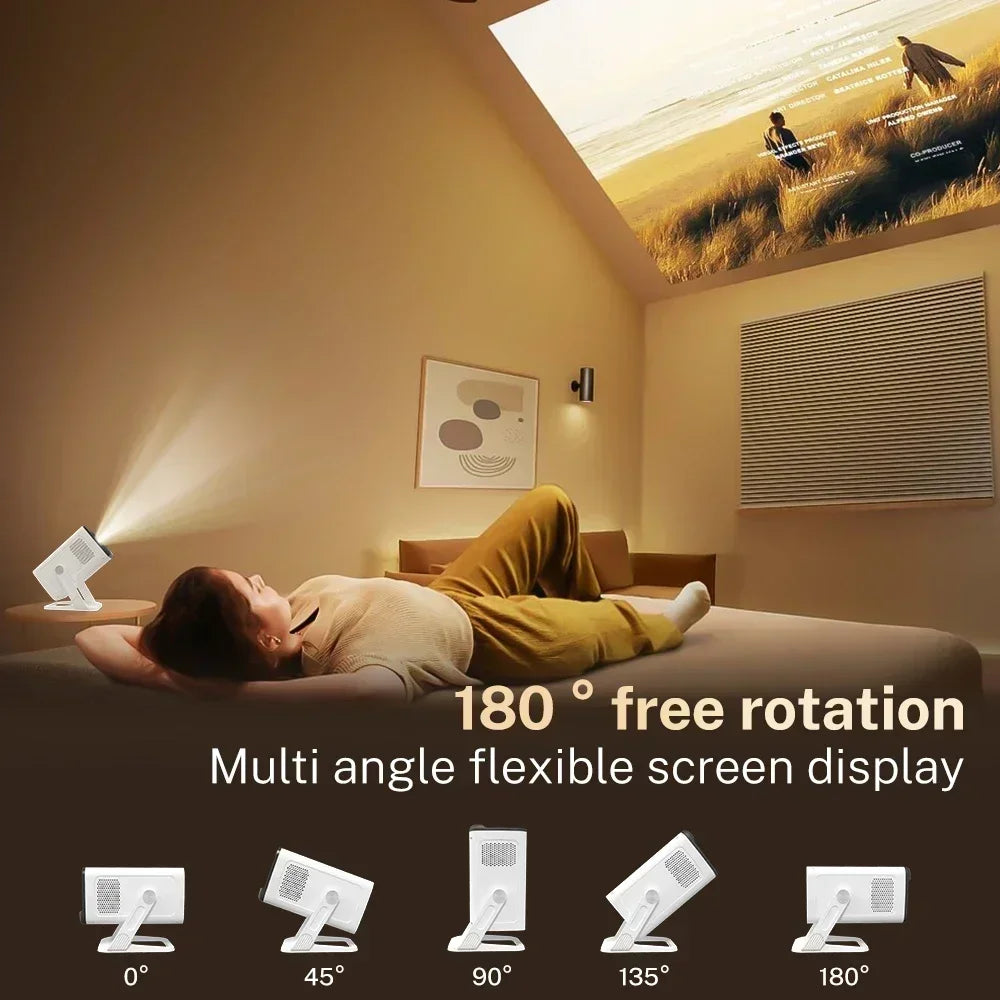 LynCast Mini Projector With WiFi6 BT54 1080P 4K Support Android11