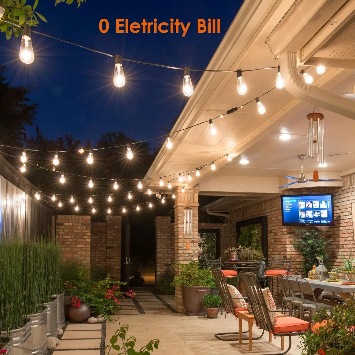 ST38 Solar String Lights Remote Waterproof Outdoor