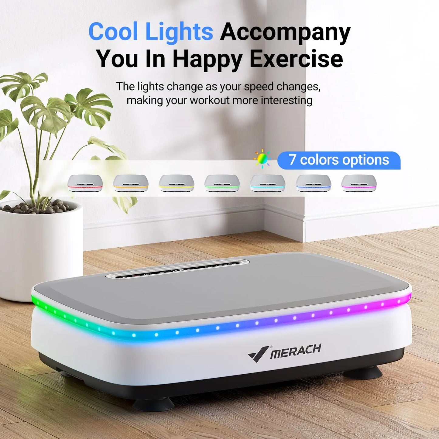 MERACH Vibration Plate Exercise Machine Remote Whole Body Workout