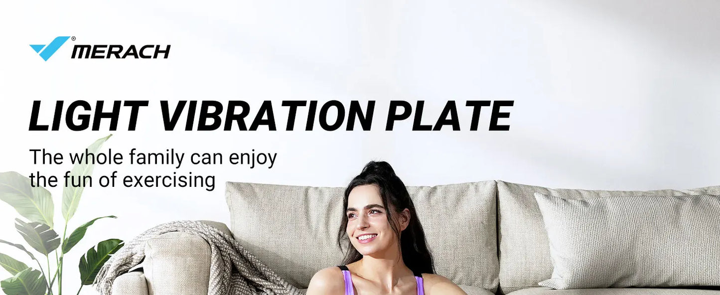 MERACH Vibration Plate Exercise Machine Remote Whole Body Workout