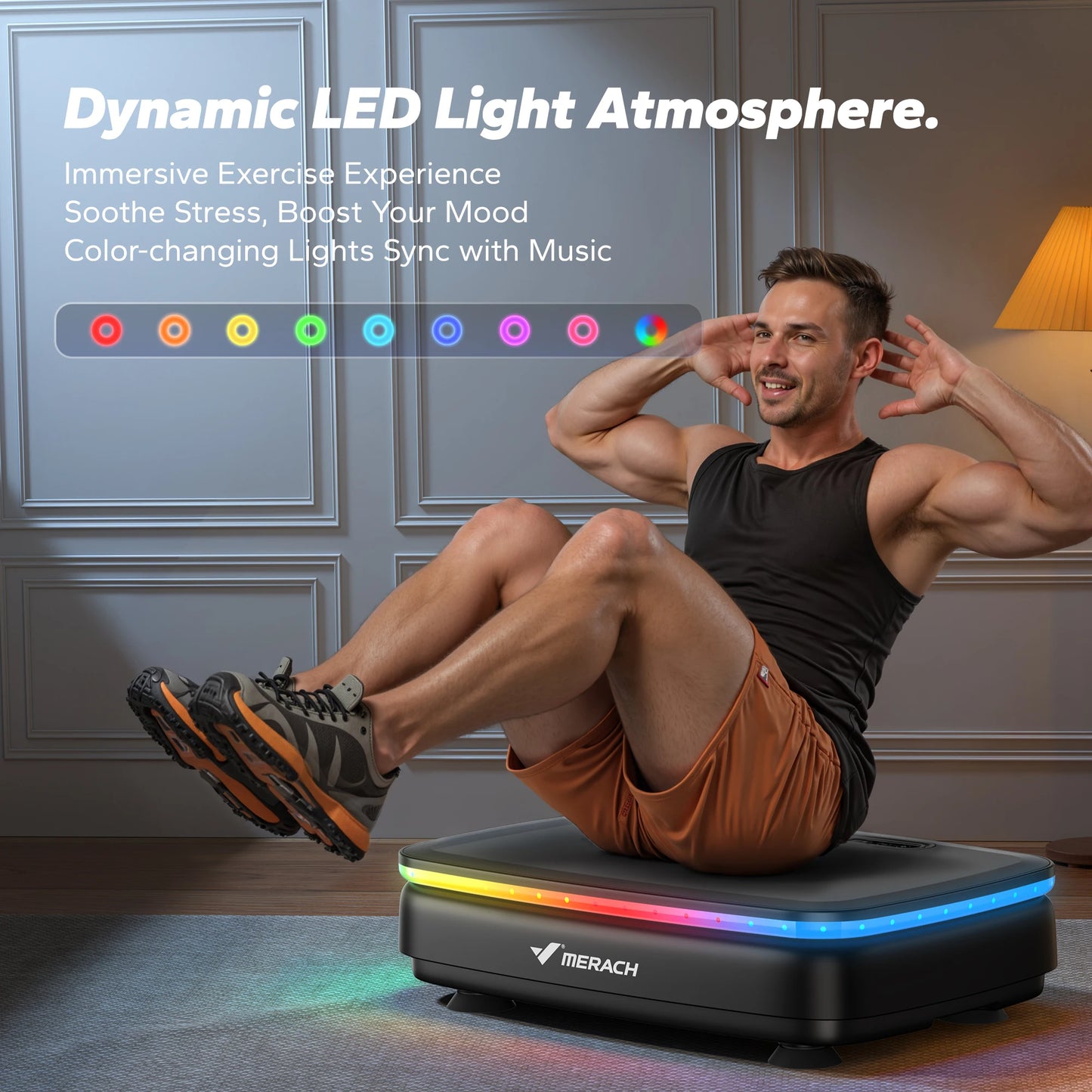 MERACH Vibration Plate Exercise Machine Remote Whole Body Workout