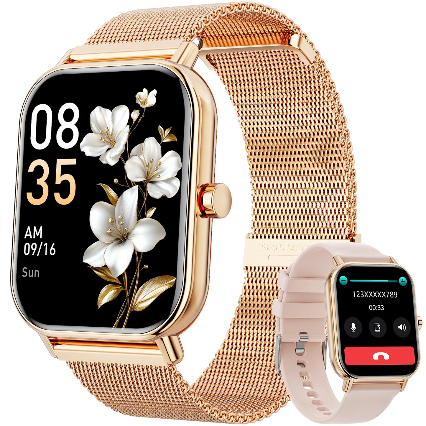 Smart Watch Bluetooth Call IPS Screen Fitness Tracker