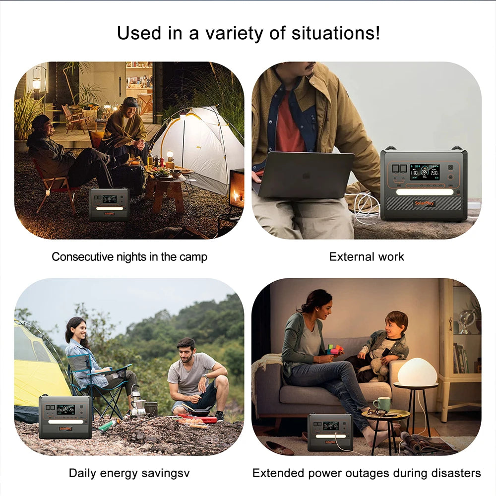 SOLARPLAY Q2501 Q2402M Portable LiFePO4 Power Station