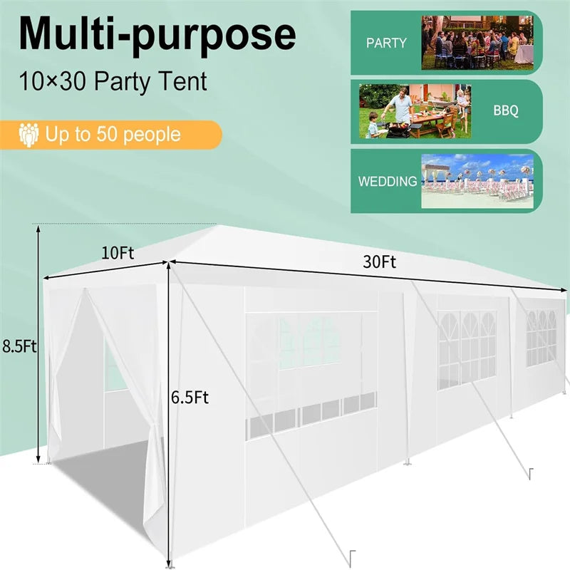 Tooluck Party Tent Outdoor Canopy Sidewalls Waterproof Upgrade Frame
