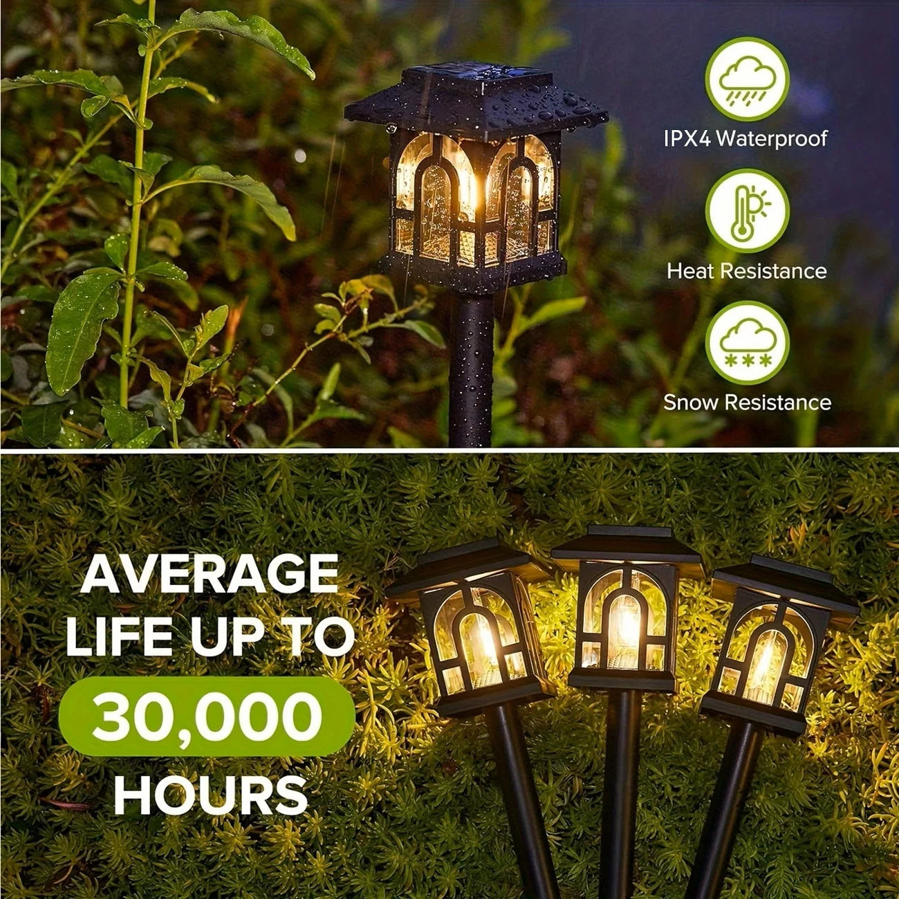 Ten Pack Solar Pathway Lights Outdoor LED Waterproof Landscape Decor