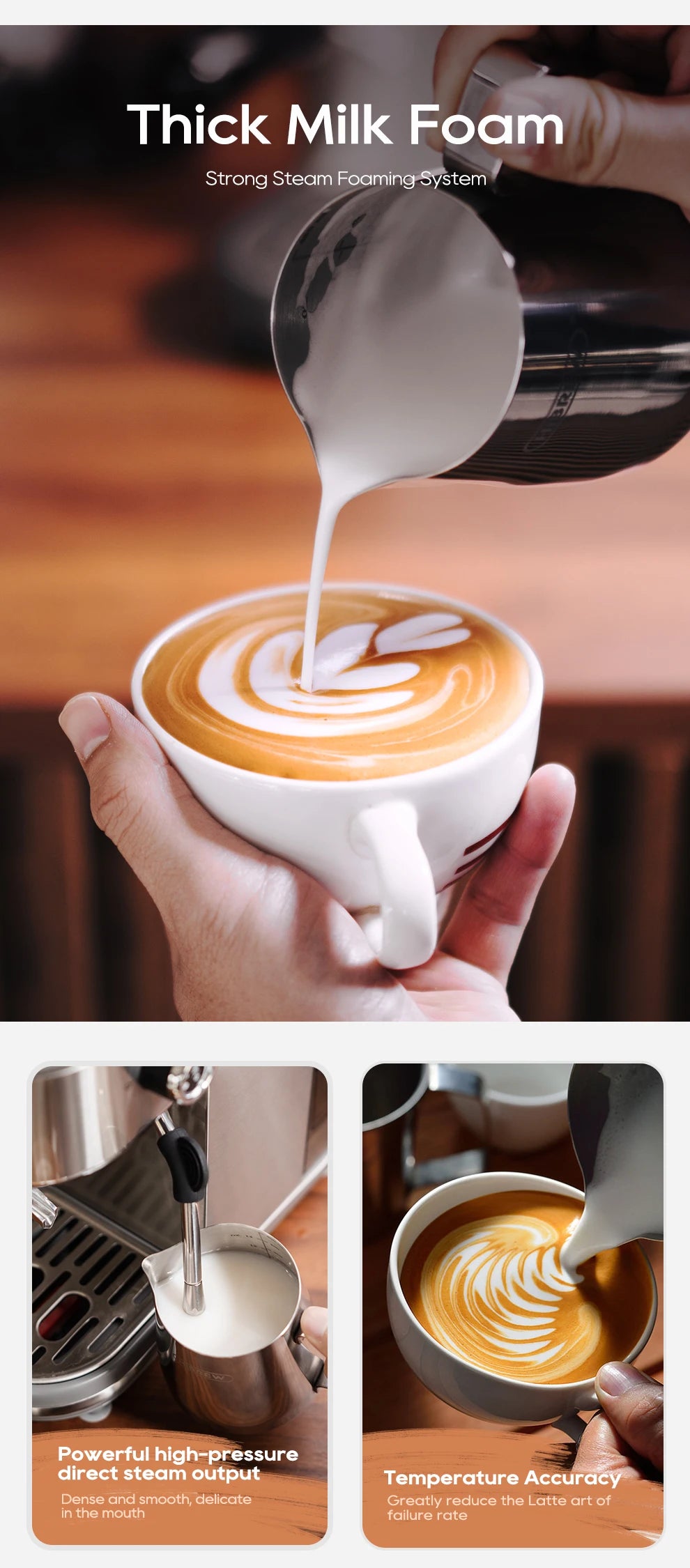 HiBREW H10B 20Bar Semi Automatic Espresso Machine Temperature Adjustable