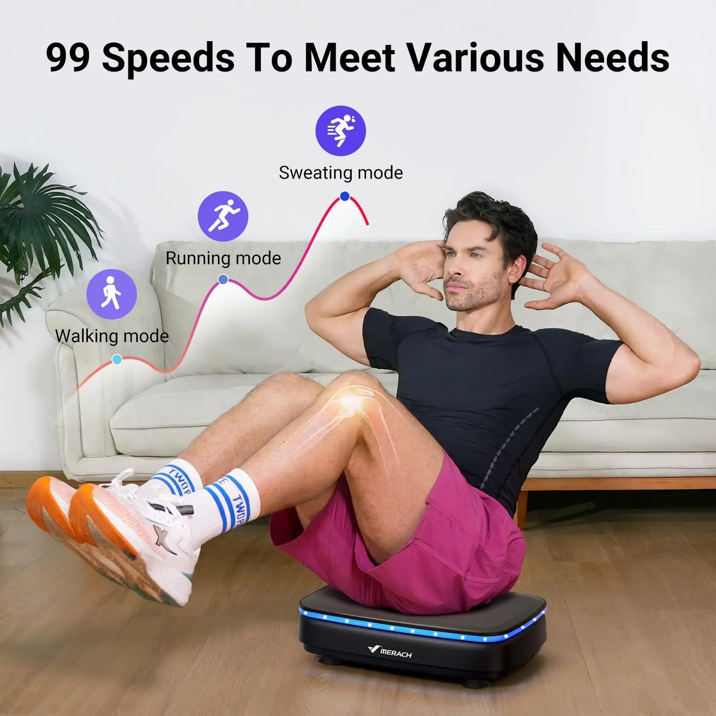 MERACH Vibration Plate Exercise Machine Remote Whole Body Workout