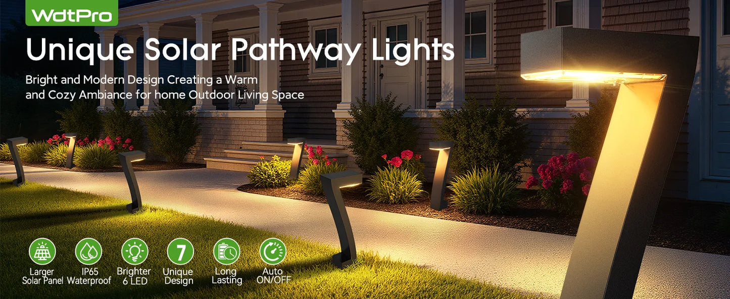 LED Solar Pathway Lights IP65 Waterproof Outdoor Garden Driveway