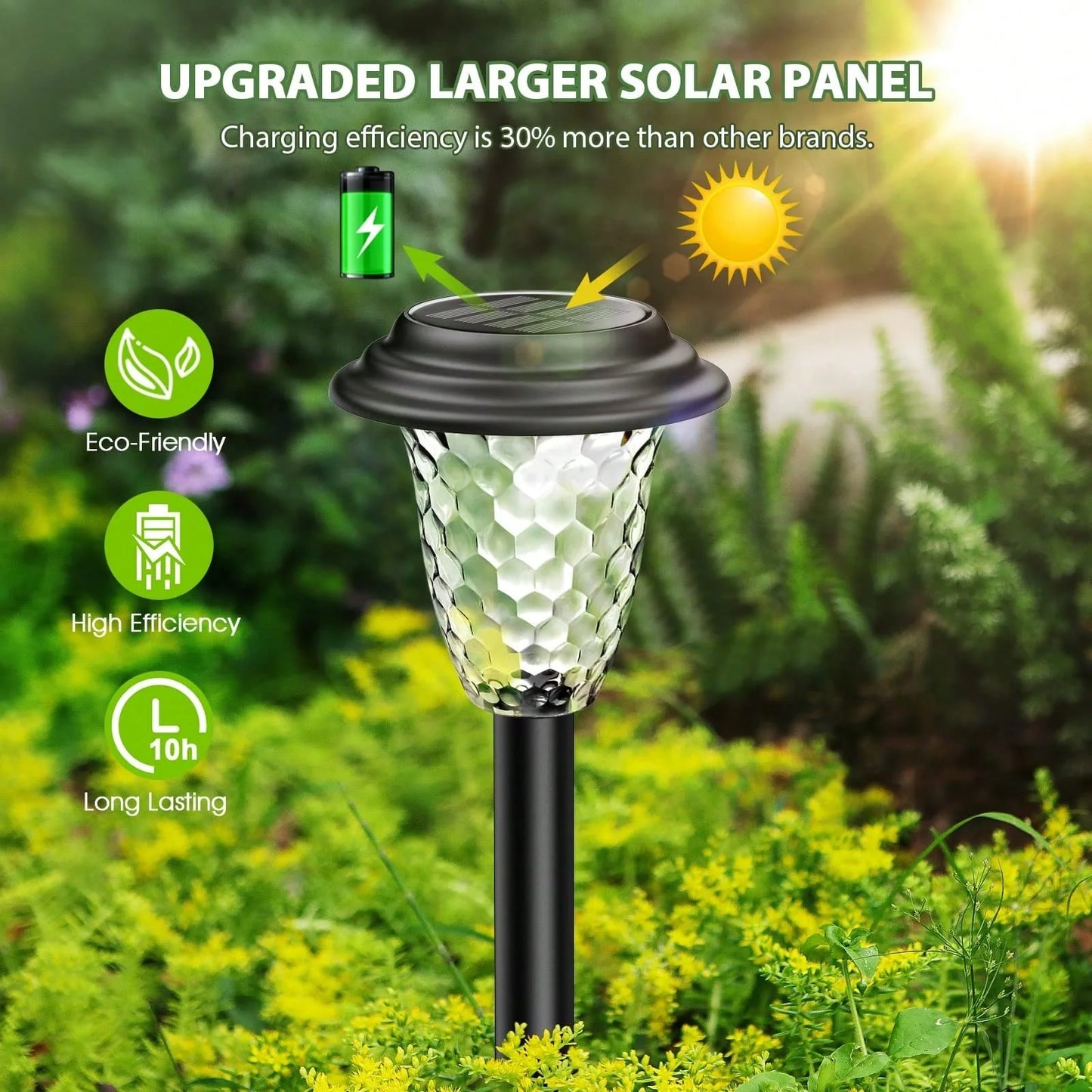 Solar Pathway Lights With RGB LED Outdoor Waterproof