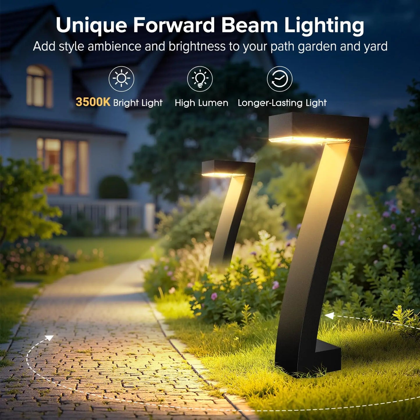 LED Solar Pathway Lights IP65 Waterproof Outdoor Garden Driveway
