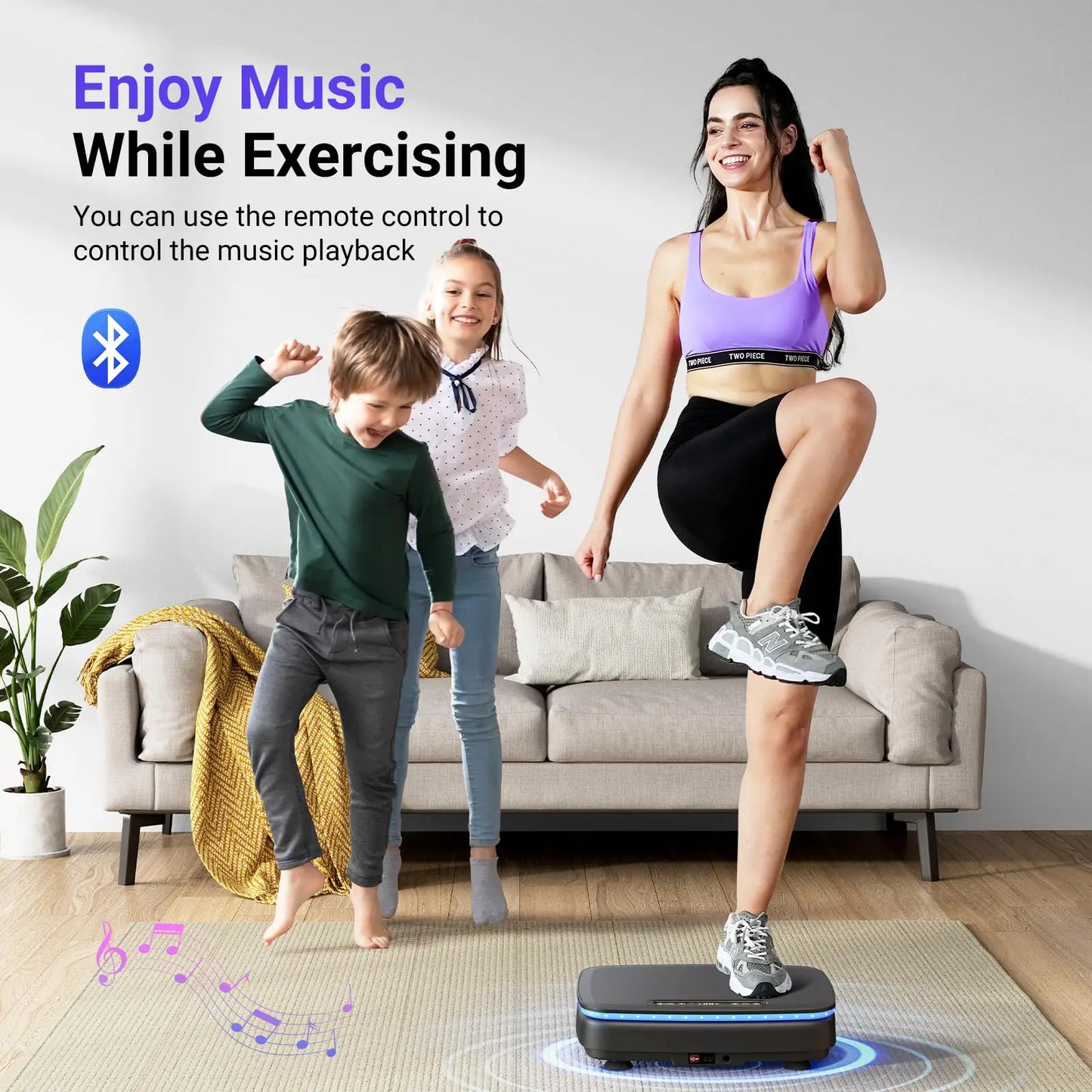 MERACH Vibration Plate Exercise Machine Remote Whole Body Workout