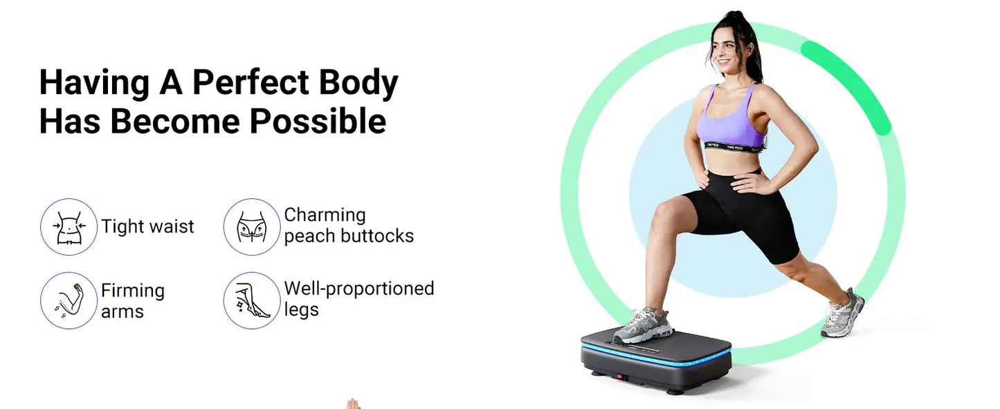 MERACH Vibration Plate Exercise Machine Remote Whole Body Workout