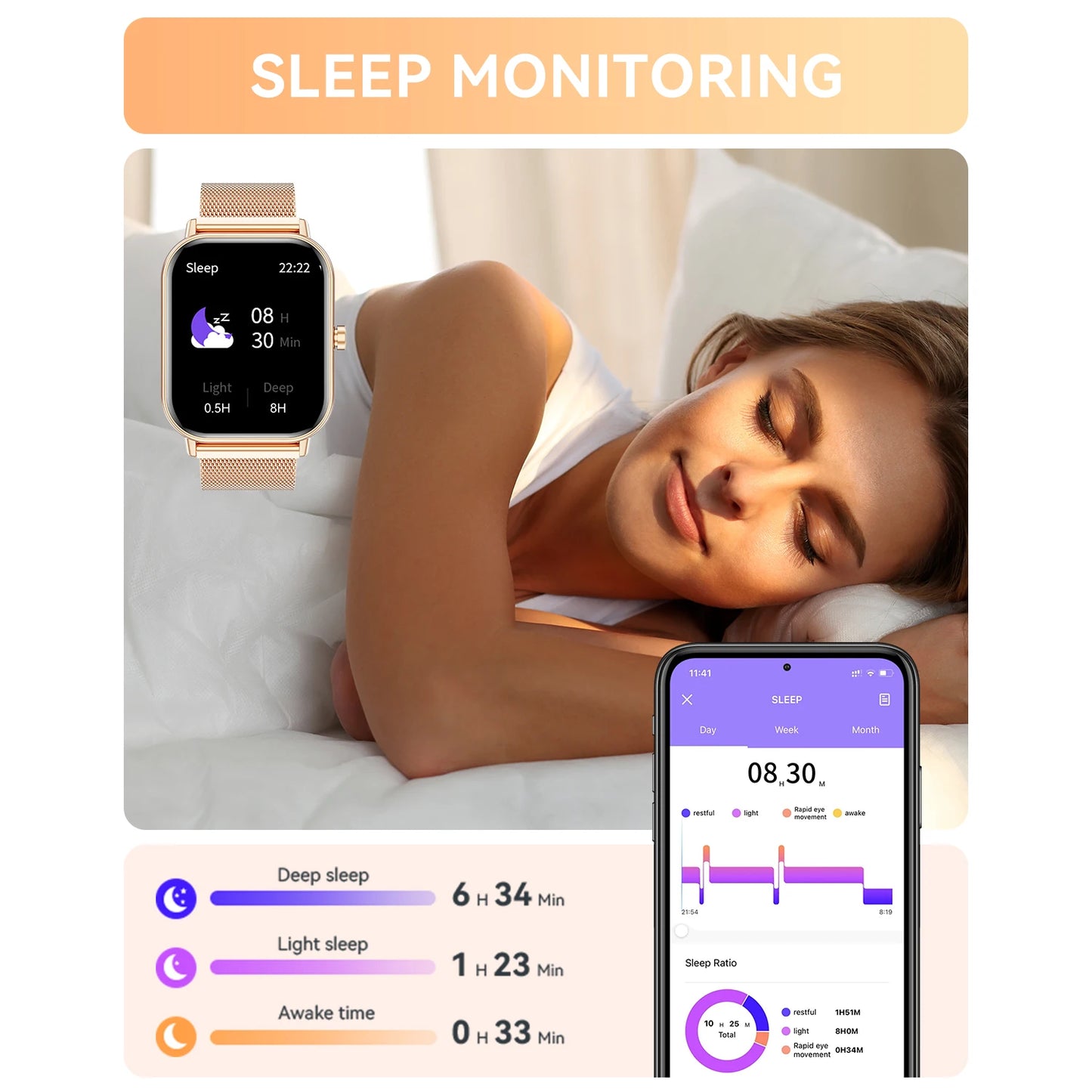 Smart Watch Bluetooth Call IPS Screen Fitness Tracker