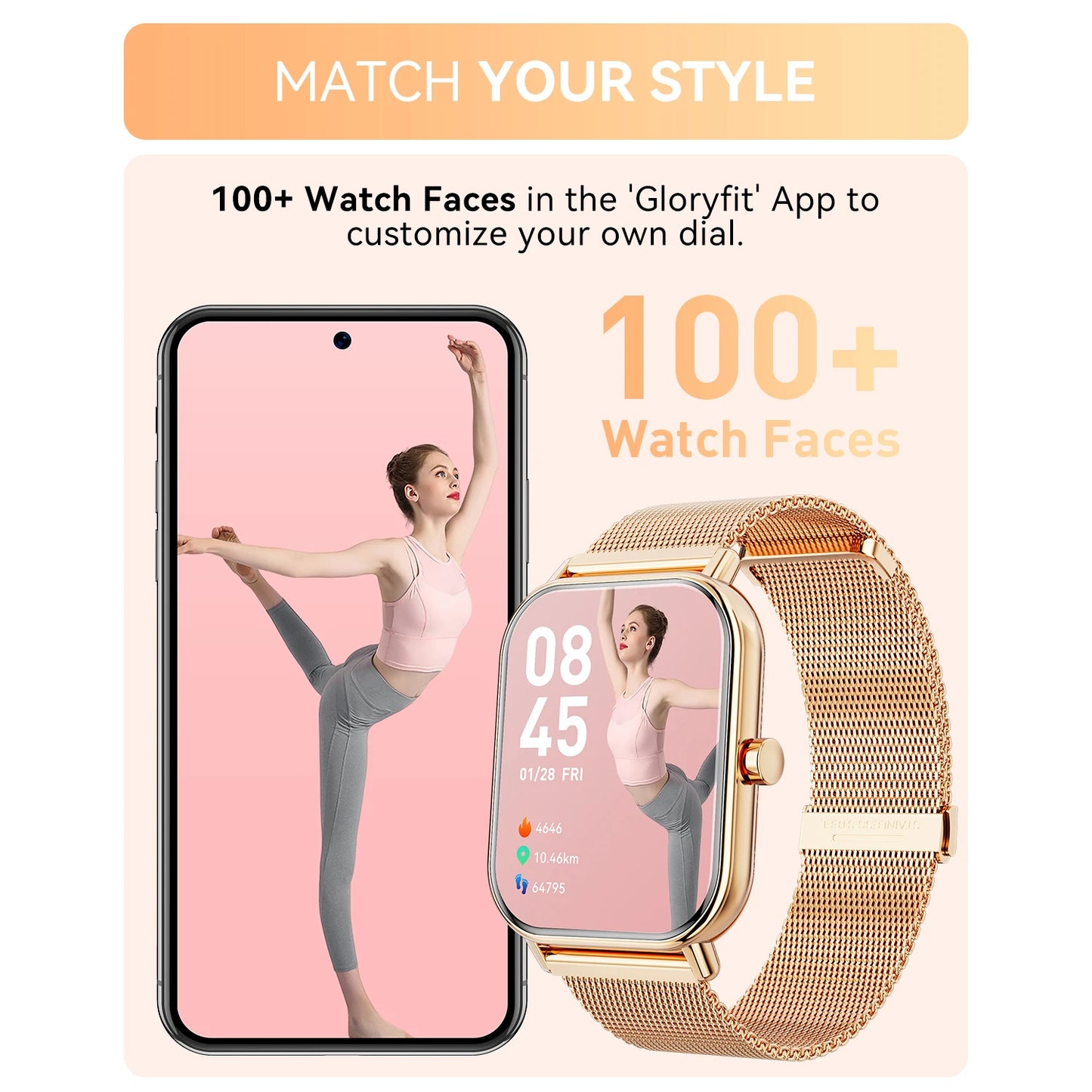 Smart Watch Bluetooth Call IPS Screen Fitness Tracker