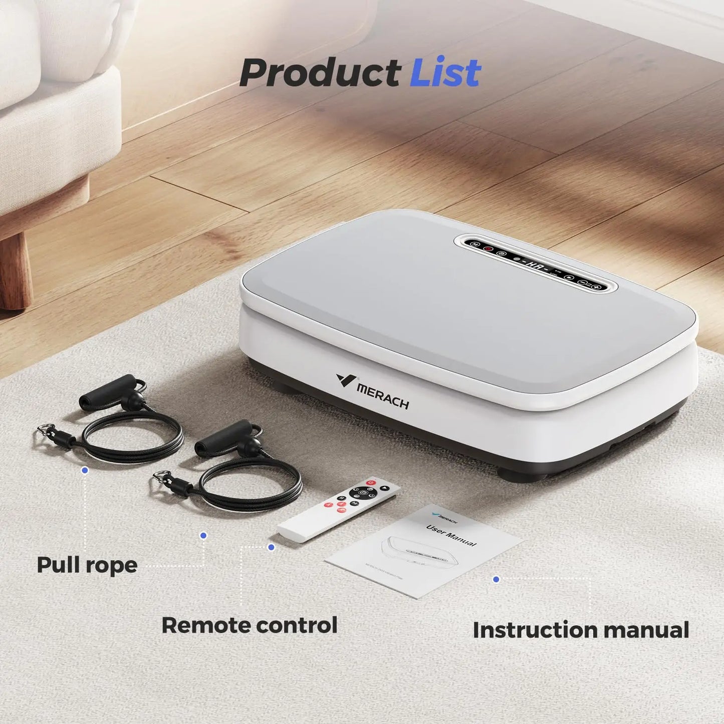 MERACH Vibration Plate Exercise Machine Remote Whole Body Workout