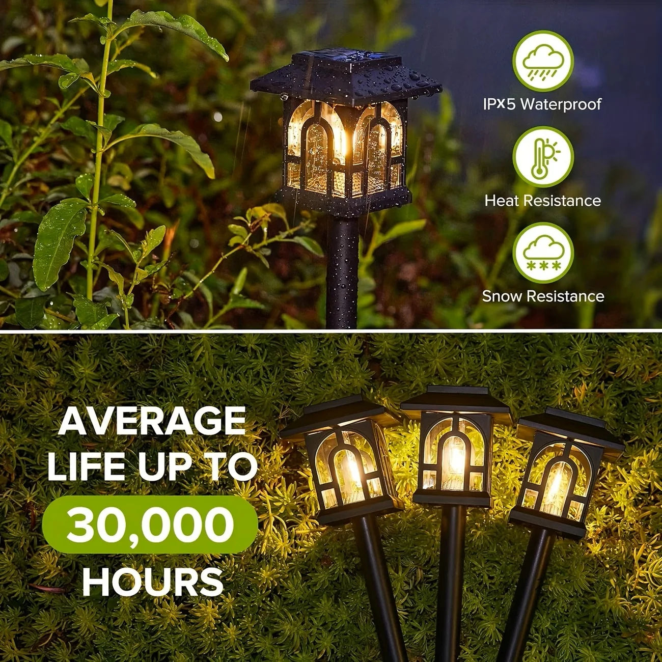 Ten Pack Solar Pathway Lights Outdoor LED Waterproof Landscape Decor