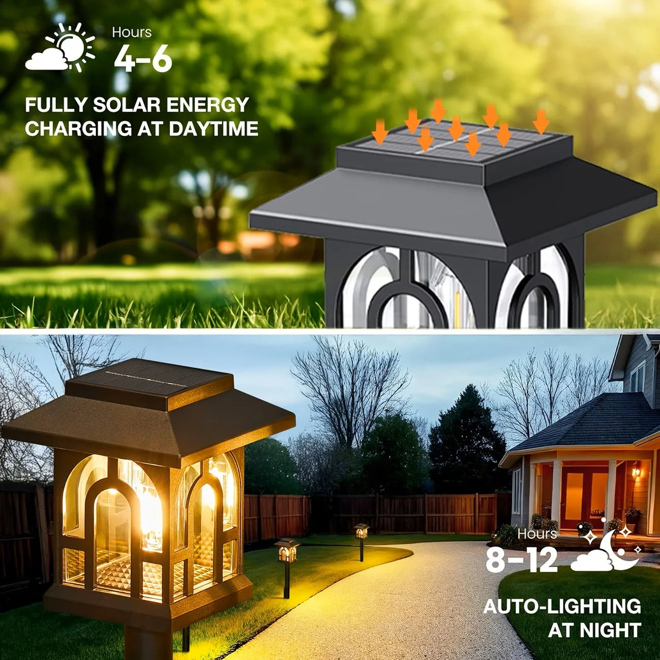Ten Pack Solar Pathway Lights Outdoor LED Waterproof Landscape Decor