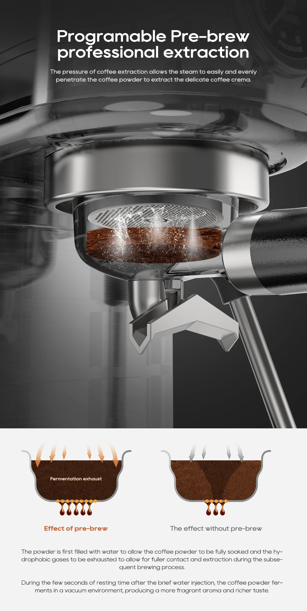 HiBREW H10B 20Bar Semi Automatic Espresso Machine Temperature Adjustable