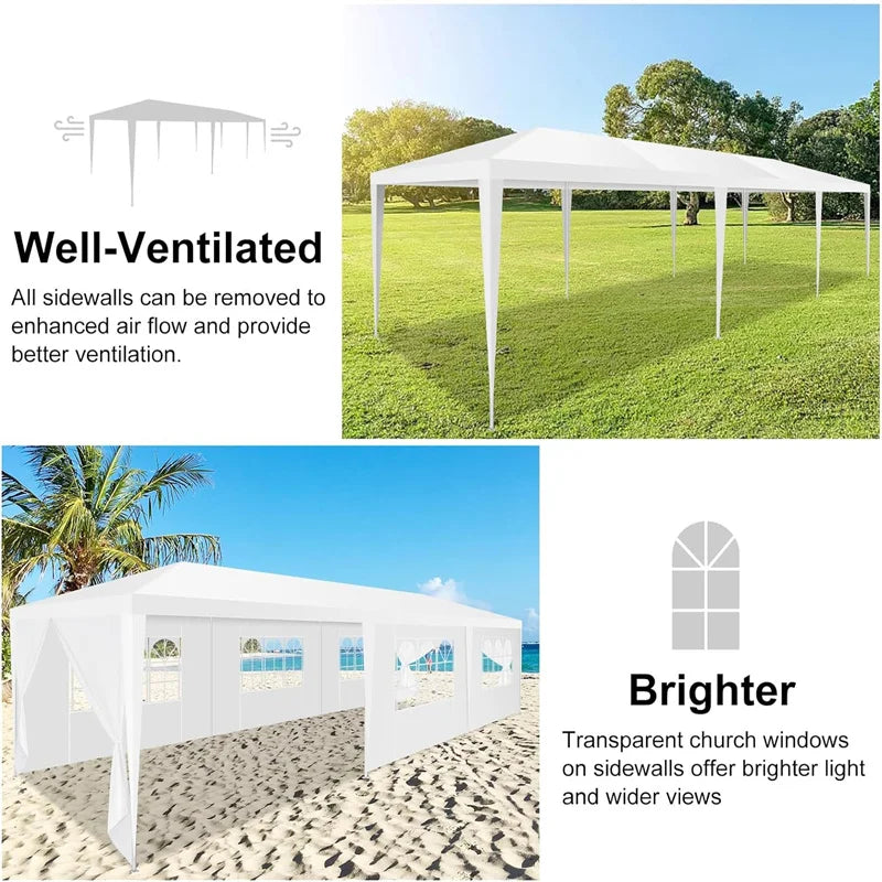 Tooluck Party Tent Outdoor Canopy Sidewalls Waterproof Upgrade Frame