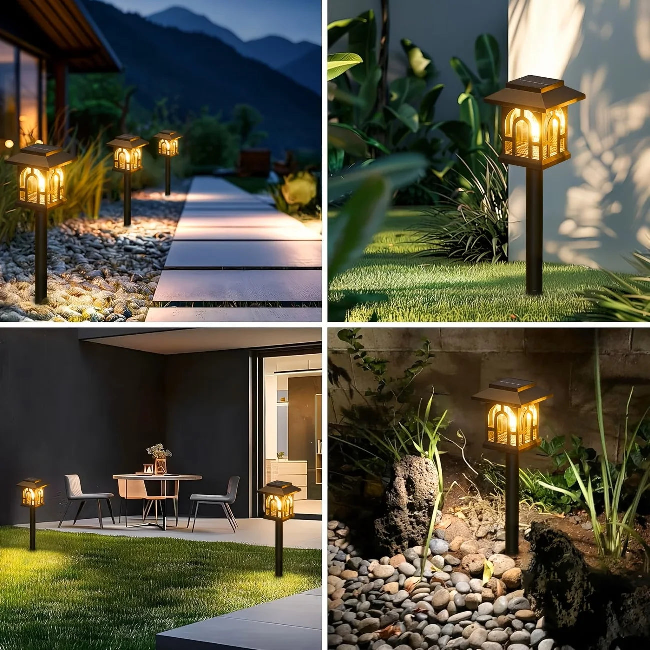 Ten Pack Solar Pathway Lights Outdoor LED Waterproof Landscape Decor