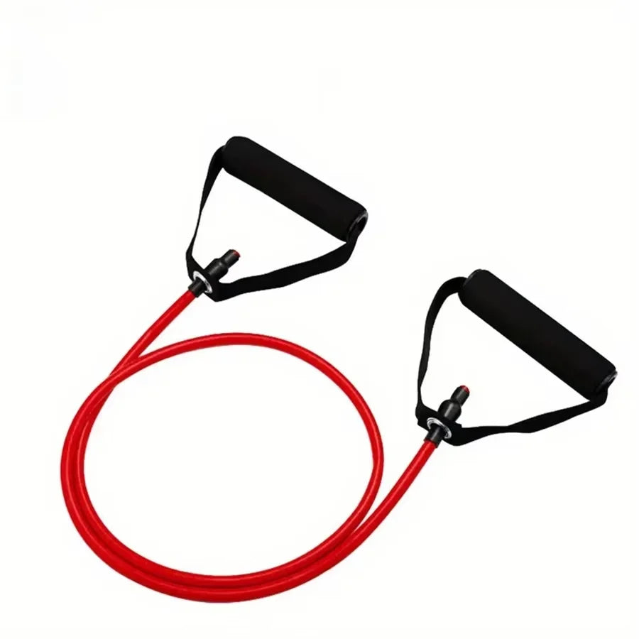Home Gym Resistance Band Set With Four Levels, Comfort Grip Handles, Door Anchor And Carry Bag