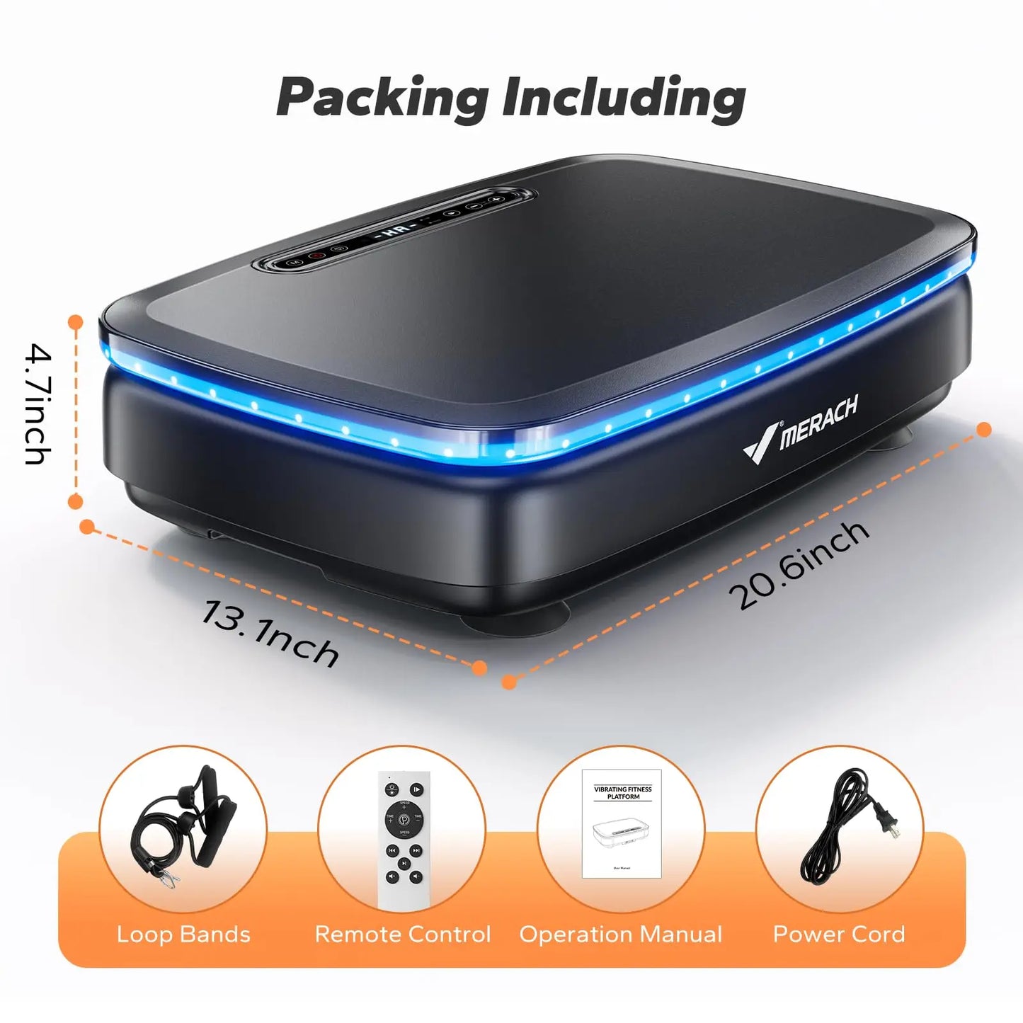 MERACH Vibration Plate Exercise Machine Remote Whole Body Workout