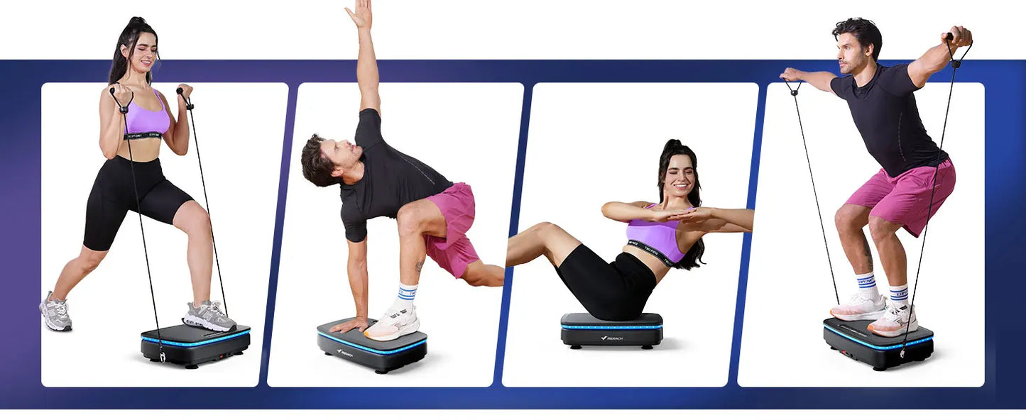 MERACH Vibration Plate Exercise Machine Remote Whole Body Workout