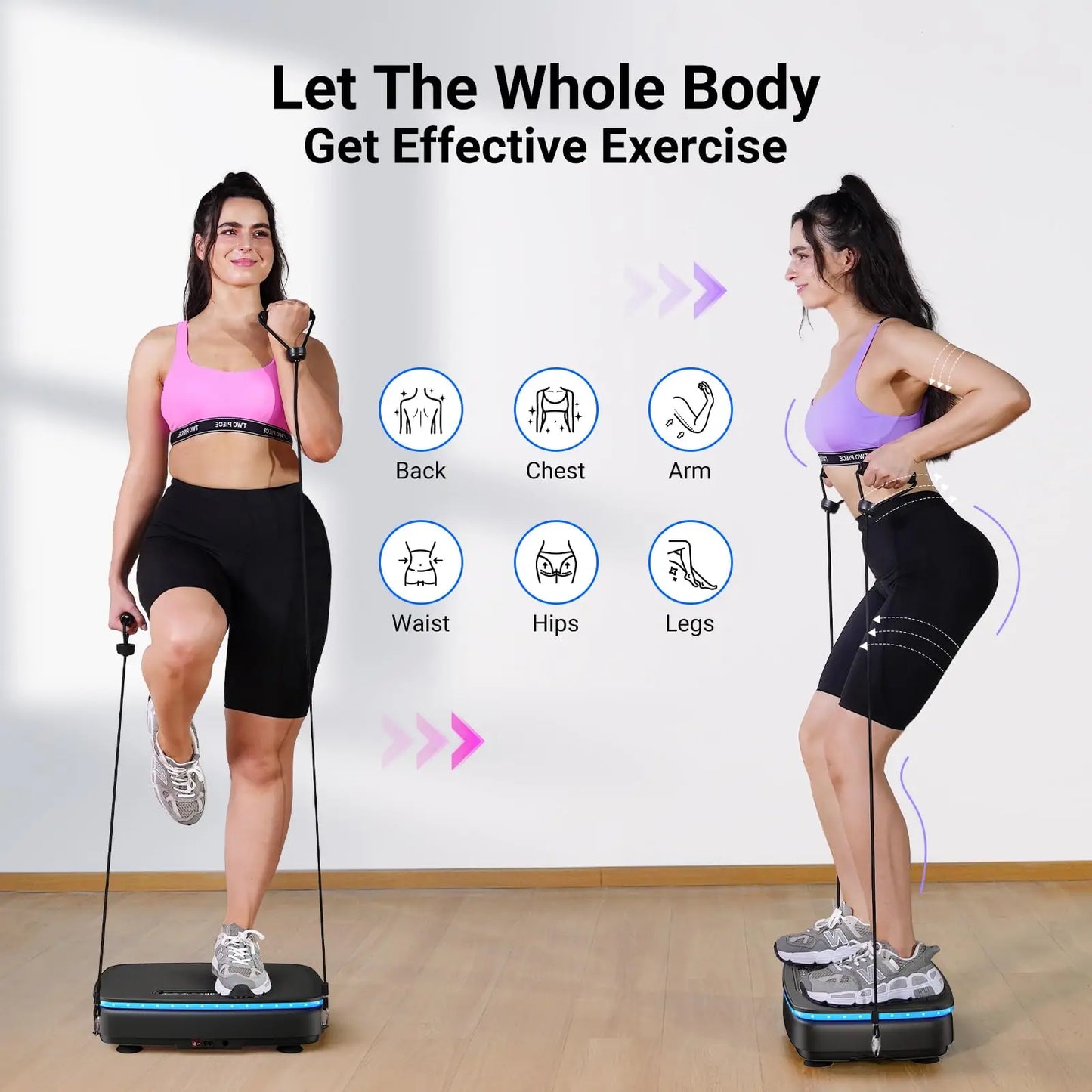 MERACH Vibration Plate Exercise Machine Remote Whole Body Workout