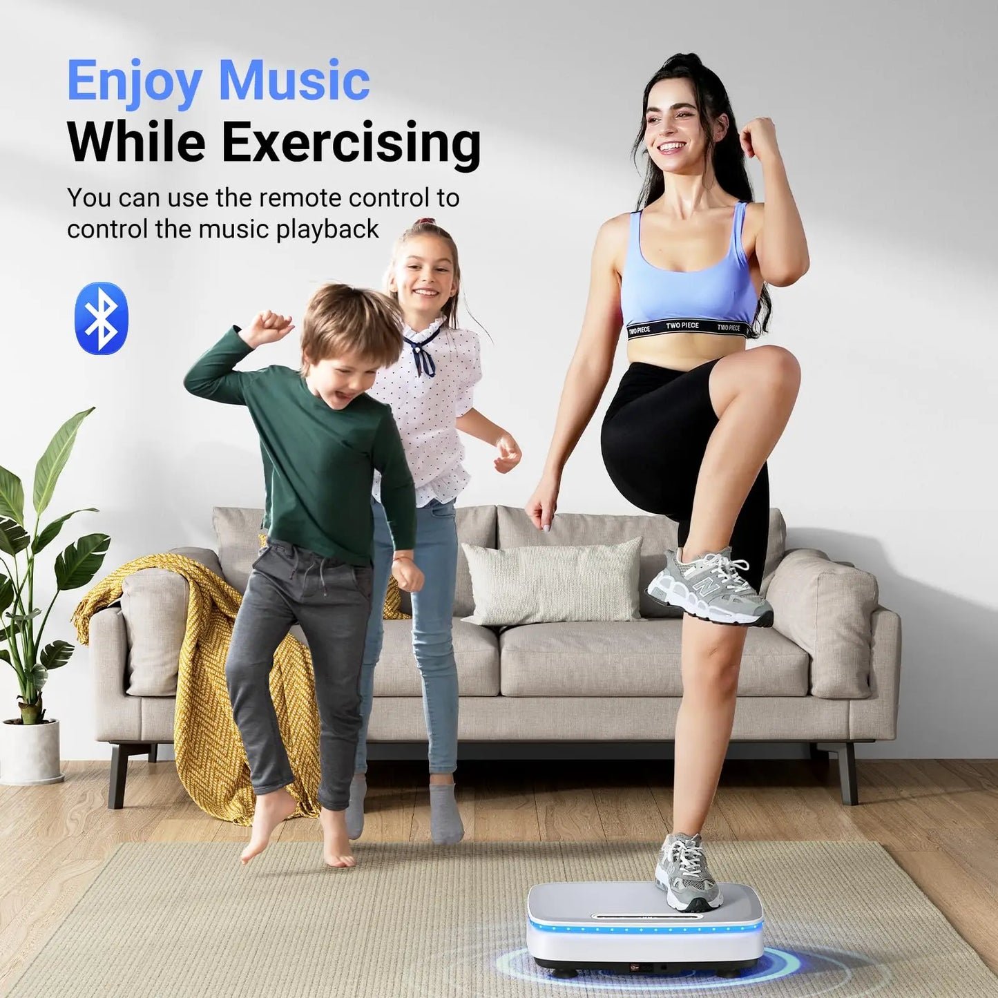 MERACH Vibration Plate Exercise Machine Remote Whole Body Workout