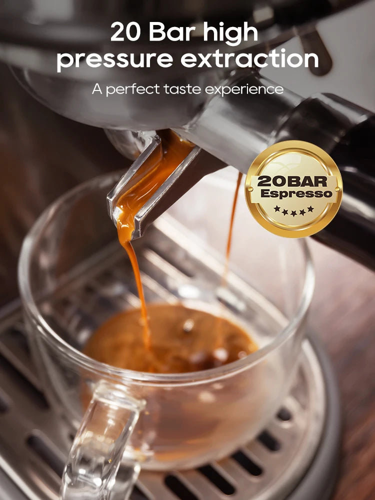 HiBREW H10B 20Bar Semi Automatic Espresso Machine Temperature Adjustable