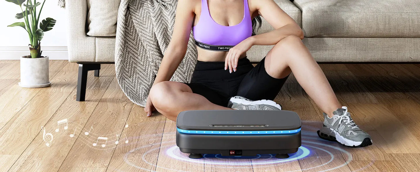 MERACH Vibration Plate Exercise Machine Remote Whole Body Workout