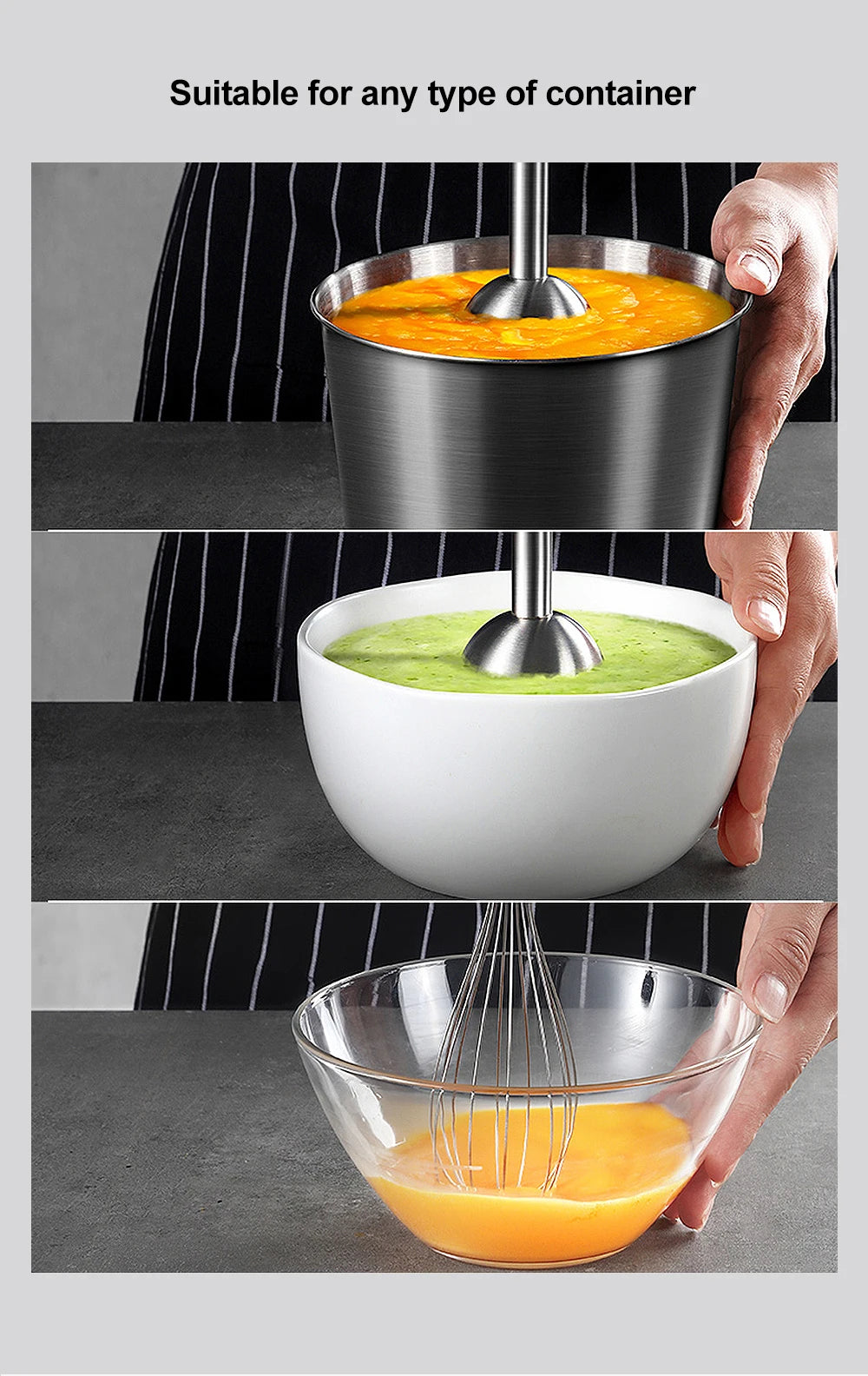Biolomix 1200W Immersion Blender With Chopper And Smoothie Cup