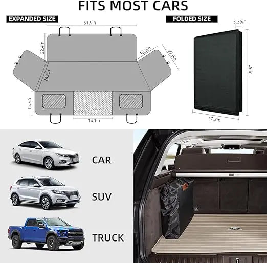 Back Seat Extender Dog Hammock For Car With Hard Bottom Back Seat Cover For Medium Dogs