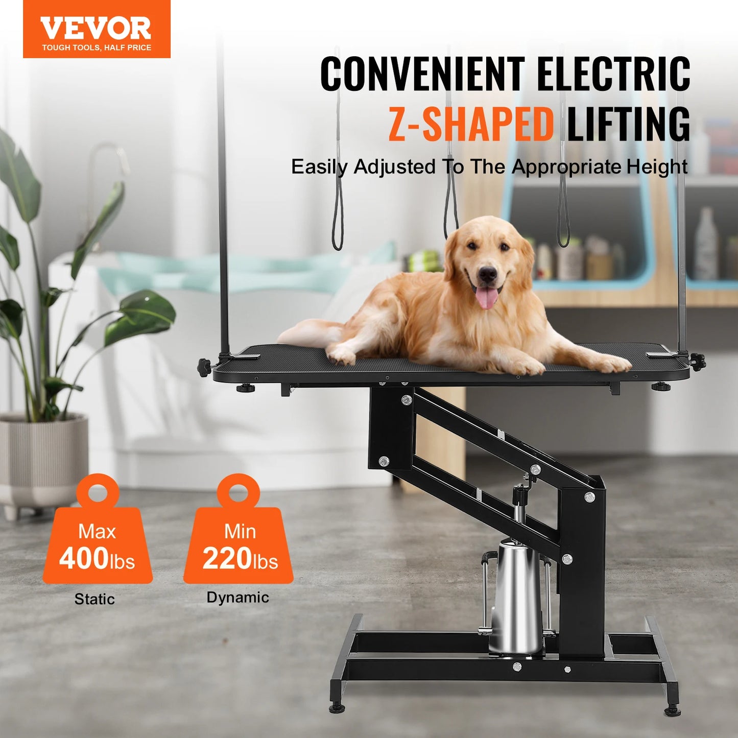 SucceBuy Hydraulic Pet Grooming Table 400 Lbs Capacity